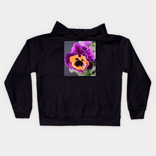 Viola Flower Art Kids Hoodie